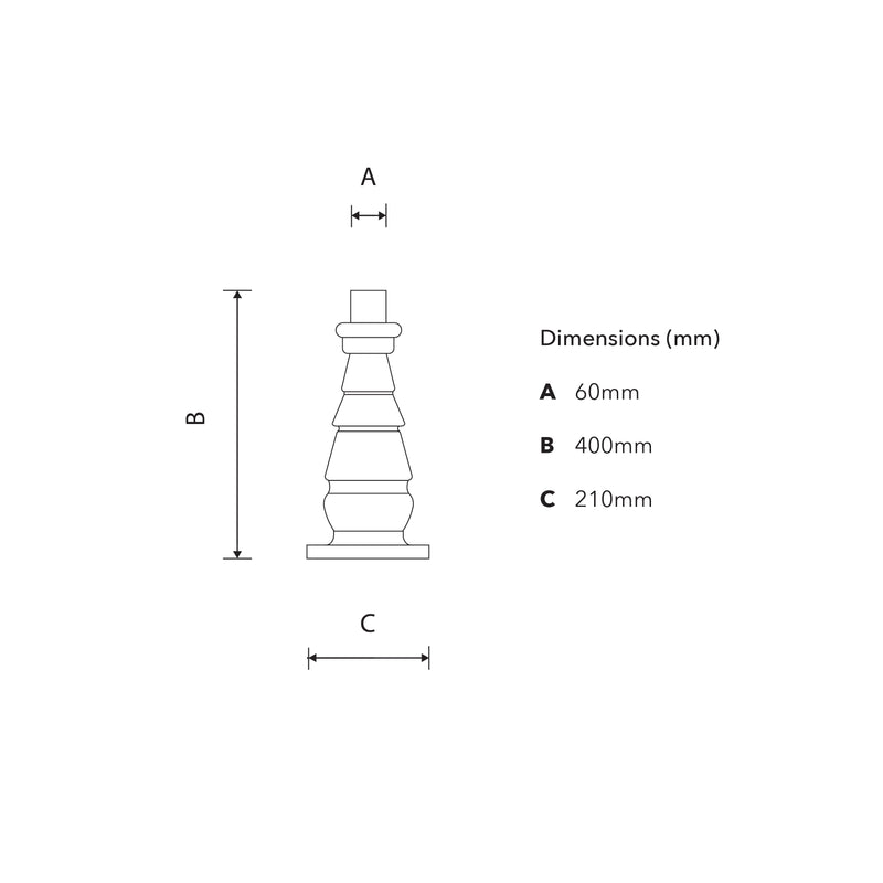 Traditional pedestal column 0.4m (LC008)