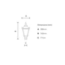 Viktorianische Herrenhauslaterne – 77 mm Innendurchmesser (LN008)