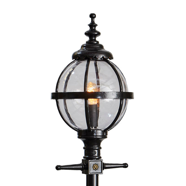 Victorian globe lantern in cast iron - 62mm inside diameter (LN202)