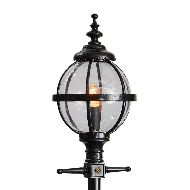 Victorian globe lantern in cast iron - 62mm inside diameter (LN202)