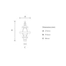 Victorian globe lantern in cast iron - 44mm inside diameter (LN203)