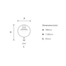 Classic railway lantern - 92mm inside diameter (LN301)