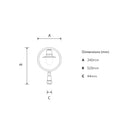 Classic railway lantern - 44mm inside diameter (LN303)