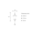 Georgian style lantern in cast iron - 62mm inside diameter (LN402)