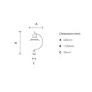 Vintage tear drop lantern - 77mm inside diameter (LN501)