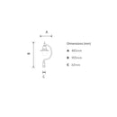 Vintage tear drop lantern - 62mm inside diameter (LN502)