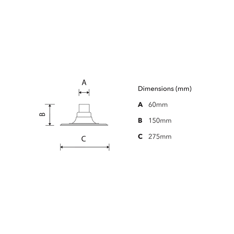 Traditional pier top with 60mm pipe (PM001)
