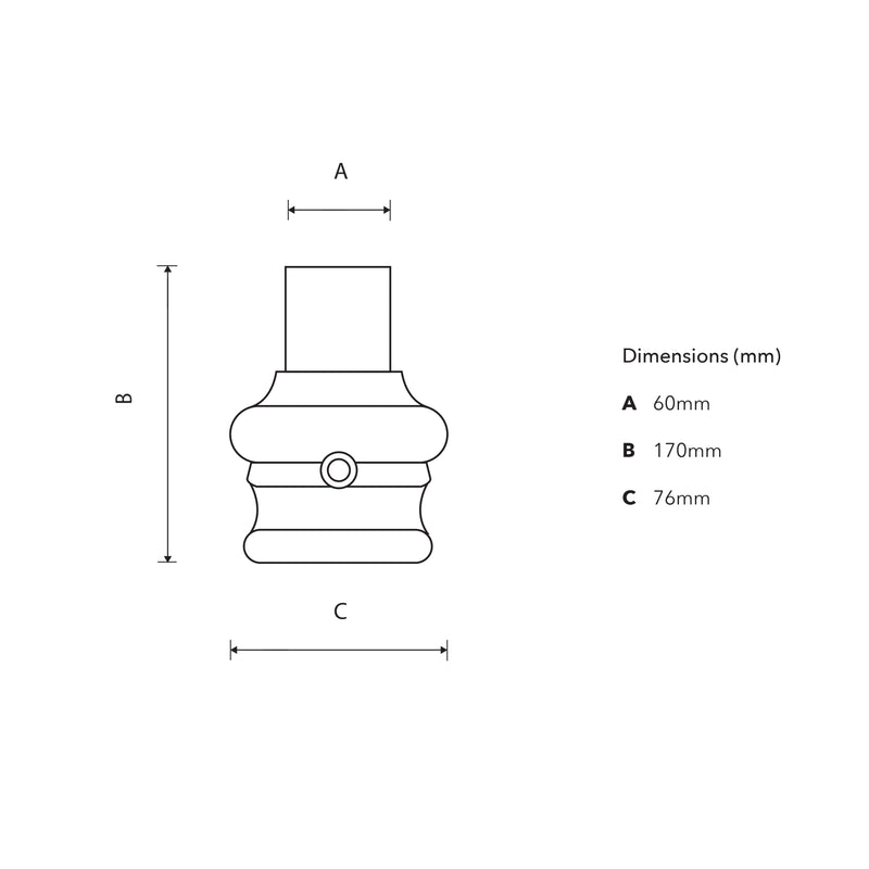 Traditional cast iron reducer 76mm to 60mm (RE002)