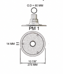 Traditional pier top with 60mm pipe (PM001)