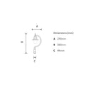 Traditional tear drop lantern in aluminium 0.53m (TD301)