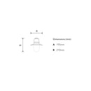 Traditional tear drop lantern in aluminium 0.21m (TD303)