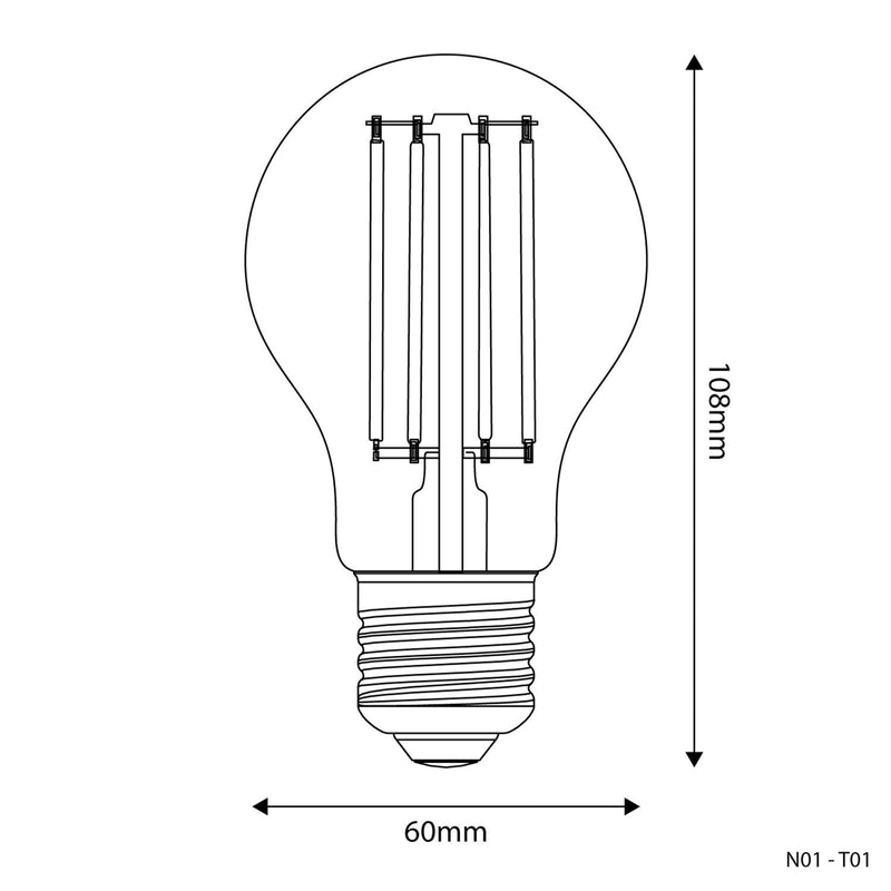 Ampoule LED Claire Petite Edison E27 7W 2700K (BBT01)