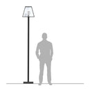 Contemporary lamp post in galvanised steel 2.7m in height.