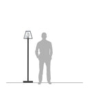 Contemporary lamp post in galvanised steel 1.8m in height.