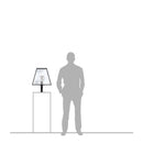 Contemporary pier light in galvanised steel 0.53m in height.