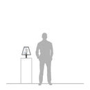 Contemporary pier light in galvanised steel 0.38m in height.