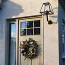 Contemporary wall light in galvanised steel with wall bracket 0.5m in height.