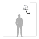 Contemporary wall light in galvanised steel with wall bracket 0.78m in height.