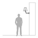 Contemporary wall light in galvanised steel with wall bracket 0.5m in height.