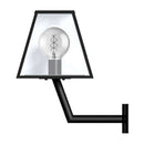 Contemporary wall light in galvanised steel with wall bracket 0.5m in height.