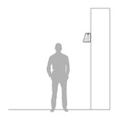 Contemporary bulkhead wall light in galvanised steel 0.29m in height.