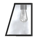 Contemporary bulkhead wall light in galvanised steel 0.29m in height.