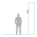 Contemporary flushed mounted wall light in galvanised steel 0.29m in height.