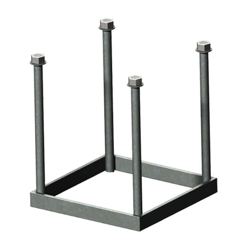 Medium foundation frame, 150mm square in galvanised steel (FF02)