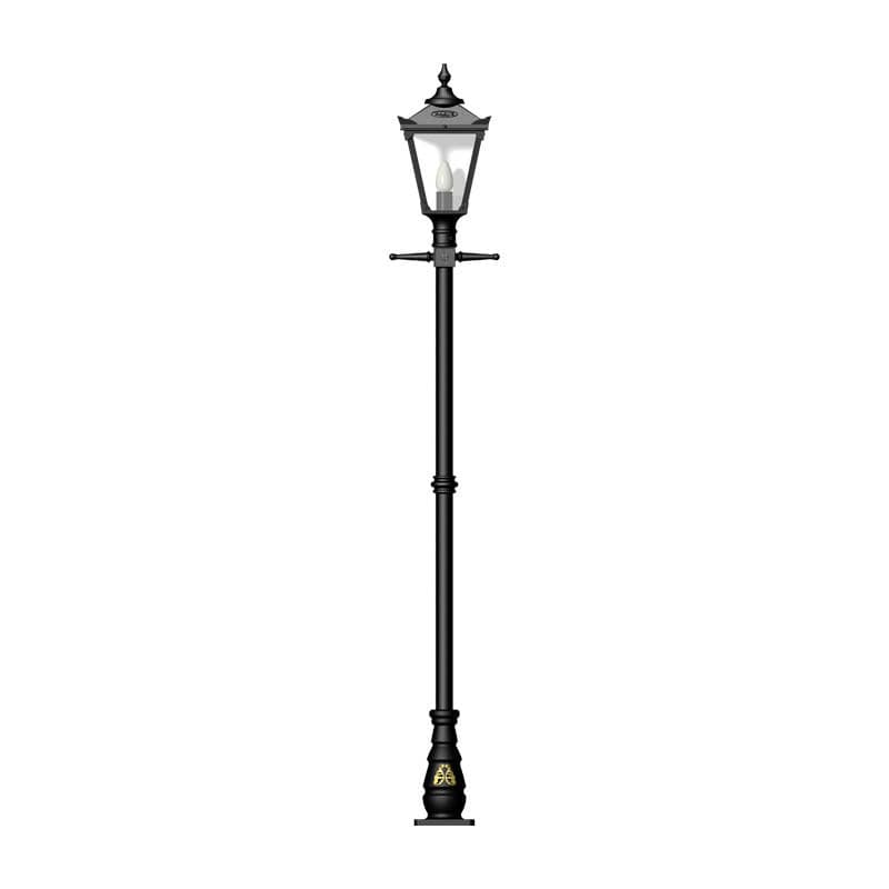 Victorian traditional cast iron lamp post 2.6m in height.