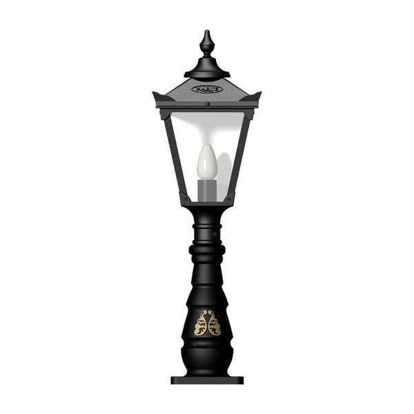 Victorian traditional cast iron pedestal light 1.1m in height.