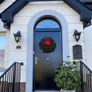 Victorian traditional cast iron downturned wall light 0.48m in height.