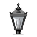 Victorian traditional cast iron pier light 0.38m in height for narrow pier caps.