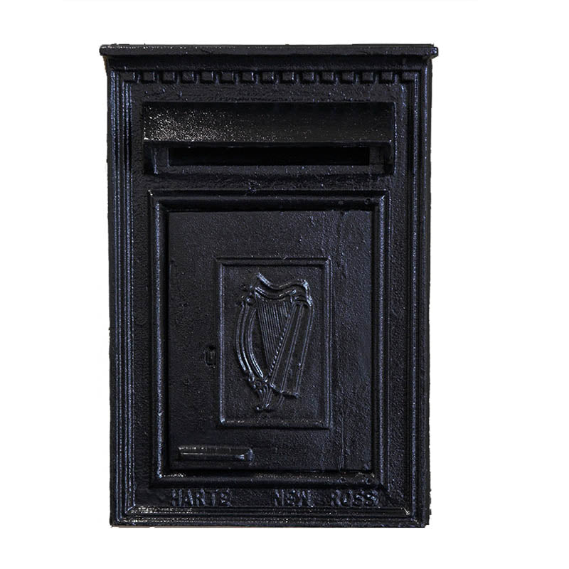 Traditional Irish Post in black for A4 sized letters fitted with a 200mm back