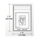 Traditional Irish Post in pearl gold for A4 sized letters (H114)