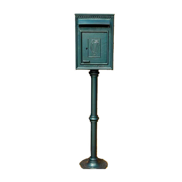 Traditional Irish Free standing postbox in pearl blue (H115)