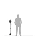 Victorian globe lamp post in cast iron 1.4m in height.