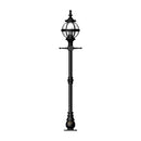 Victorian globe lamp post in cast iron 1.4m in height.
