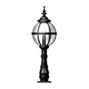 Victorian globe pedestal light in cast iron 1.1m in height.