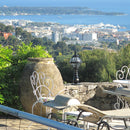 Victorian globe pedestal light in cast iron 0.65m in height.