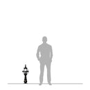 Victorian globe pedestal light in cast iron 0.65m in height.