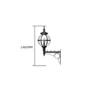 Large Victorian style globe wall light in steel with decorative arm 1.47m (H240)