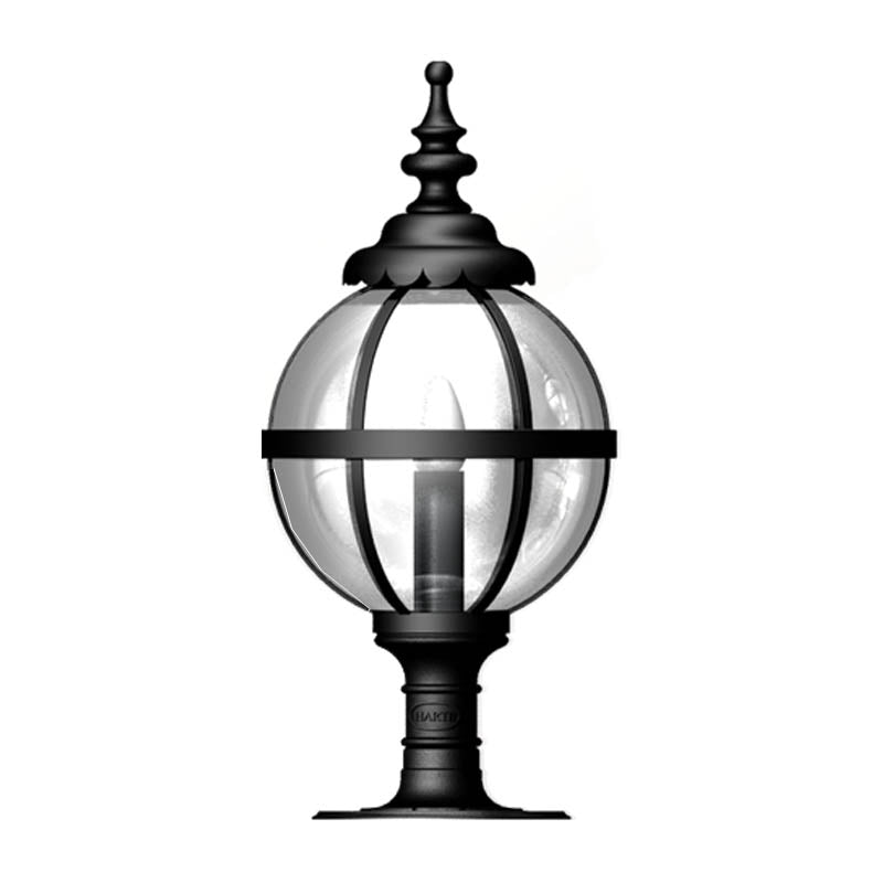 Victorian globe pier light in cast iron 0.79m in height for flat pier caps.