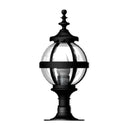 Victorian globe pier light in cast iron 0.48m in height for flat pier caps.