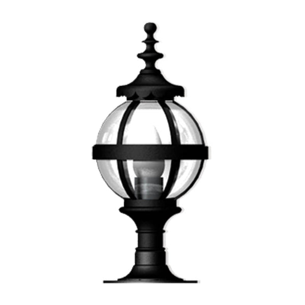 Victorian globe pier light in cast iron 0.48m in height for flat pier caps.