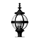 Victorian globe pier light in cast iron 0.42m in height for narrow pier caps.