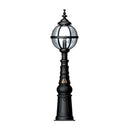 Victorian style globe pedestal light in cast iron 1.59m in height.