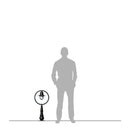 Classic railway style pedestal light in cast iron and steel 0.75m in height.