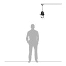 Classic railway style hanging light 0.33m in height with chain.
