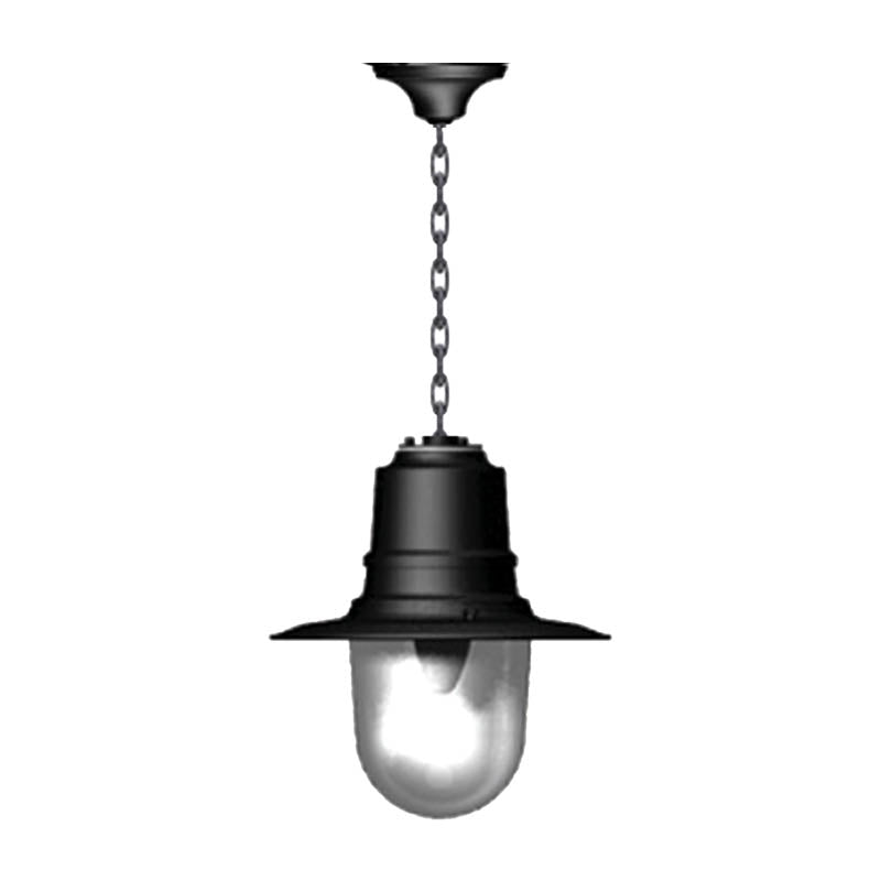 Classic railway style hanging light 0.33m in height with chain.