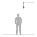 Classic railway style hanging light 0.21m in height with chain.